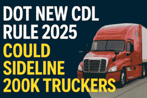 DOT new CDL rule 2025 removing 200,000 non-domiciled truck drivers