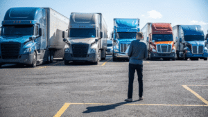 Image showing major truck driver concerns in 2025 such as pay and parking