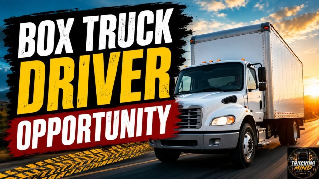 Box Truck Driver Corey Edgell loading freight for regional trucking routes in Indiana