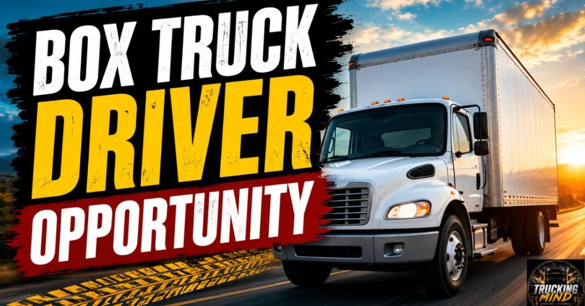 Box Truck Driver Corey Edgell loading freight for regional trucking routes in Indiana