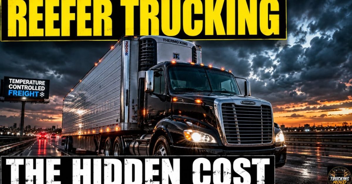 Reefer Trucking owner-operator Onike Nevins hauling temperature-controlled freight on a busy highway